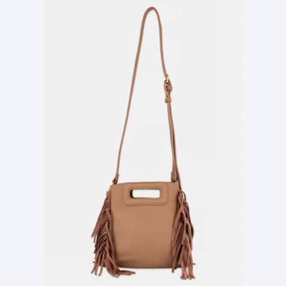 Moda Luxe Handbags - Moda Luxe Tan Fringe Crossbody Bag